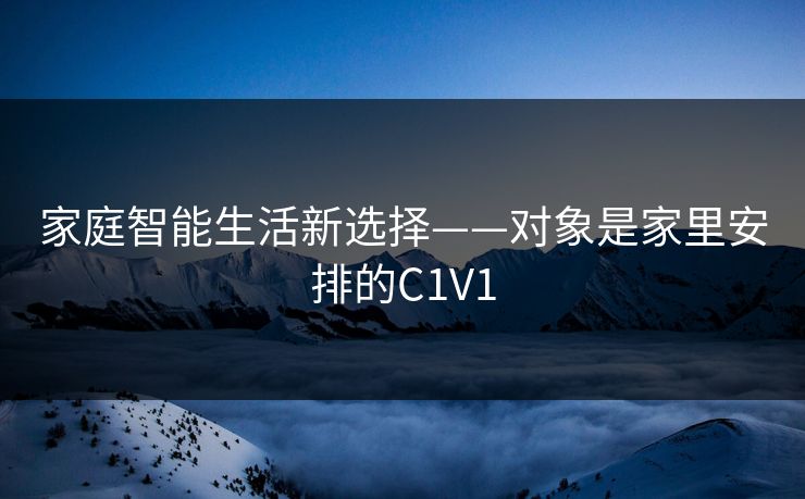 家庭智能生活新选择——对象是家里安排的C1V1